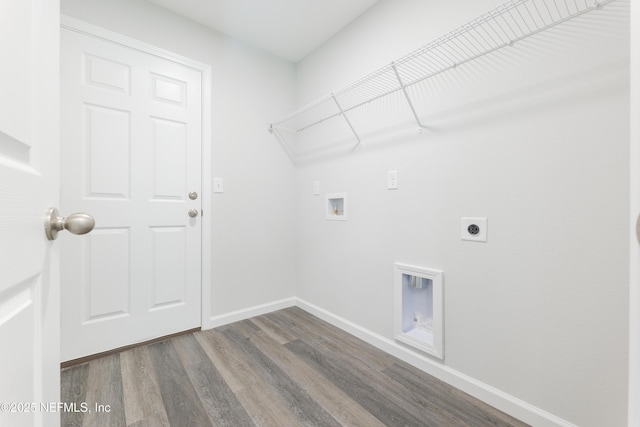 380 Jefferson Rd, Jacksonville, FL 32225 - washroom featuring hookup for an electric dryer, washer hookup, and wood finished floors