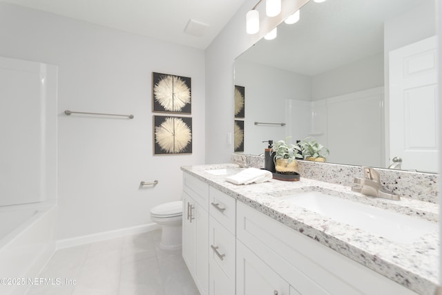 380 Jefferson Rd, Jacksonville, FL 32225 - bathroom with double vanity, tile patterned flooring, and tub / shower combination