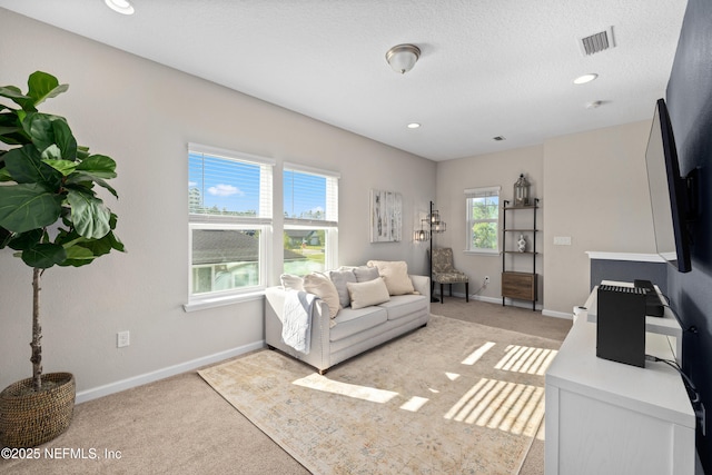 111 Beam Ln, Saint Augustine, FL 32095 - living area featuring light carpet and recessed lighting