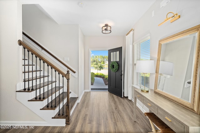 111 Beam Ln, Saint Augustine, FL 32095 - foyer featuring wood finished floors and stairway