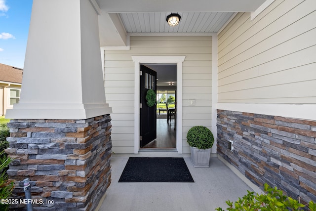 111 Beam Ln, Saint Augustine, FL 32095 - view of exterior entry featuring stone siding