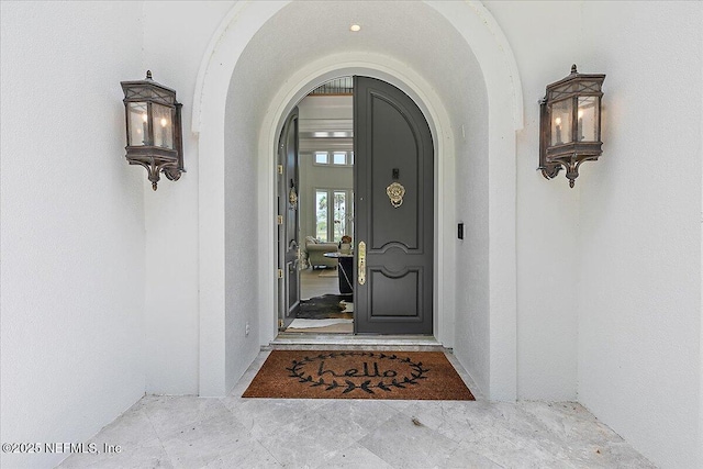 24736 Harbour View Dr, Ponte Vedra Beach, FL 32082 - property entrance featuring stucco siding