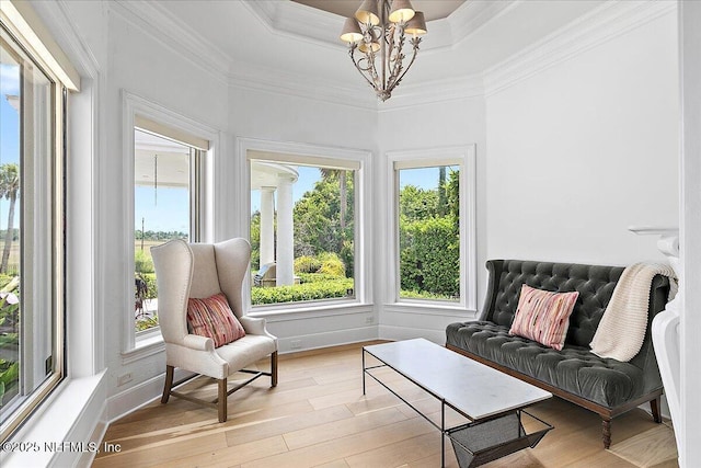 24736 Harbour View Dr, Ponte Vedra Beach, FL 32082 - sunroom / solarium featuring a chandelier and healthy amount of natural light