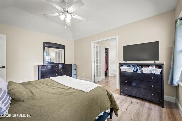 2168 Minorcan St, Middleburg, FL 32068 - bedroom featuring wood finished floors, ceiling fan, and vaulted ceiling