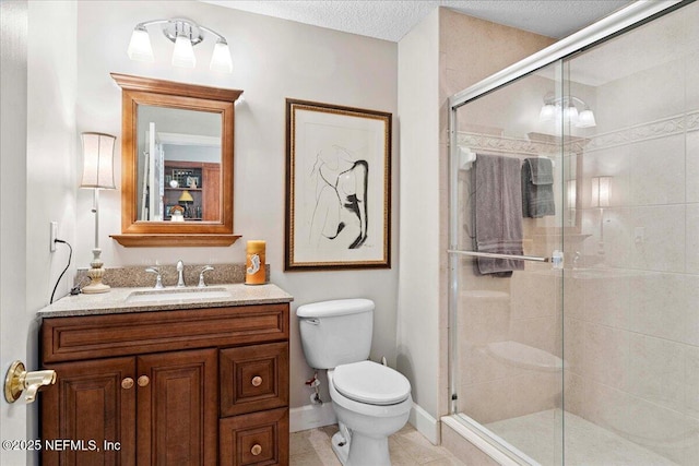 201 S Ocean Grande Dr Unit 104, Ponte Vedra Beach, FL 32082 - full bathroom featuring vanity, a stall shower, and tile patterned flooring