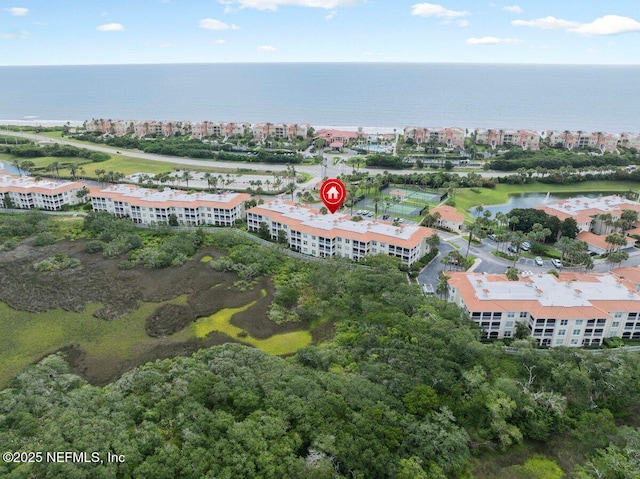 201 S Ocean Grande Dr Unit 104, Ponte Vedra Beach, FL 32082 - aerial view of property and surrounding area with a nearby body of water and apartment complex / building