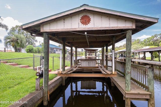 118 Magnolia Dr, East Palatka, FL 32131 - dock area with boat lift and a water view