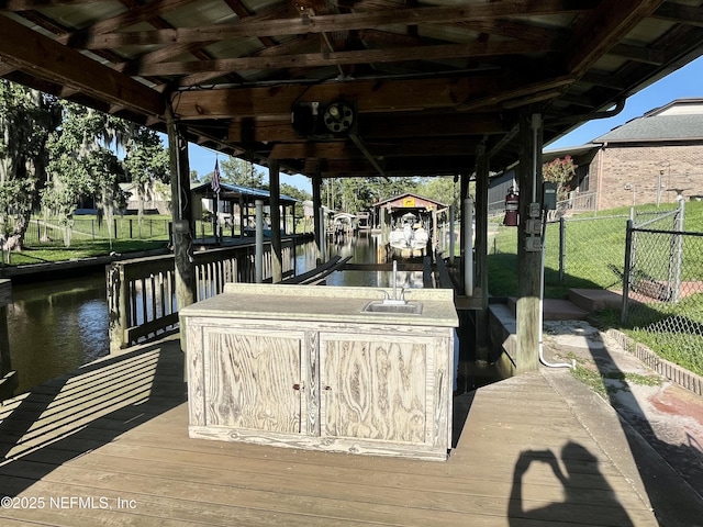 118 Magnolia Dr, East Palatka, FL 32131 - dock featuring boat lift and a water view