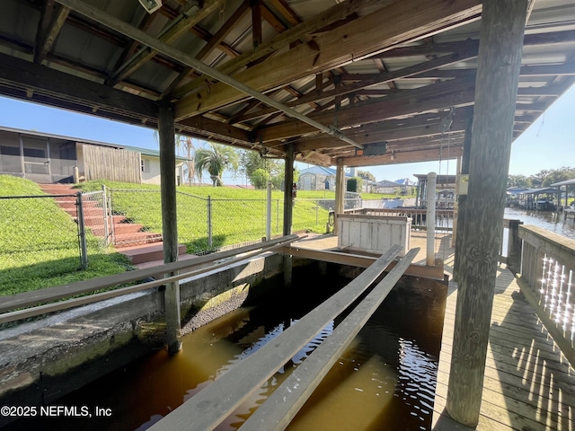 118 Magnolia Dr, East Palatka, FL 32131 - dock area featuring a water view and boat lift