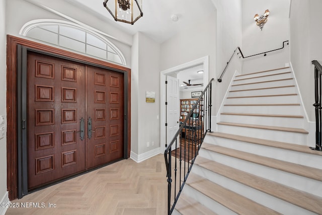 23 Corona Rd, Ponte Vedra Beach, FL 32082 - foyer with a towering ceiling and stairs