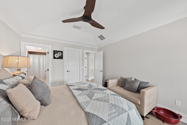 23 Corona Rd, Ponte Vedra Beach, FL 32082 - bedroom with ornamental molding, ceiling fan, and a raised ceiling