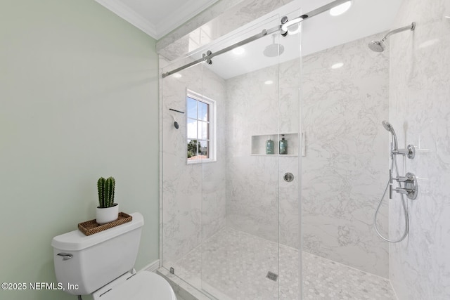 23 Corona Rd, Ponte Vedra Beach, FL 32082 - full bath featuring a marble finish shower and crown molding