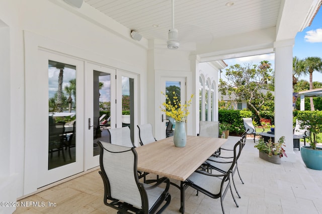 23 Corona Rd, Ponte Vedra Beach, FL 32082 - view of patio / terrace with french doors and outdoor dining space