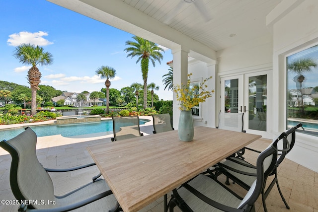 23 Corona Rd, Ponte Vedra Beach, FL 32082 - view of patio / terrace featuring a pool with connected hot tub