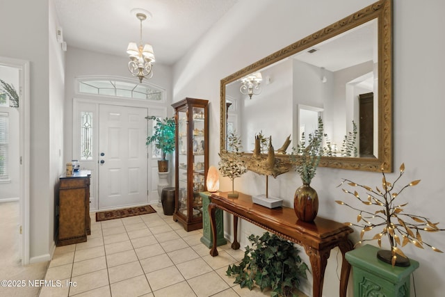 1208 Kyle Way S, Saint Johns, FL 32259 - entrance foyer featuring a chandelier and light tile patterned floors