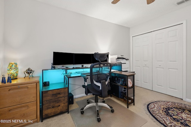 1208 Kyle Way S, Saint Johns, FL 32259 - carpeted office featuring ceiling fan