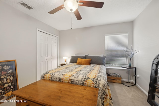 1208 Kyle Way S, Saint Johns, FL 32259 - bedroom featuring light carpet, a closet, and ceiling fan