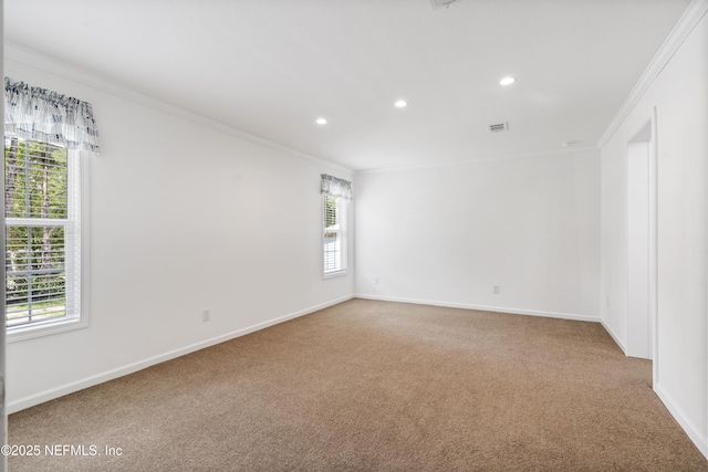 2254 Stauffer Rd, Green Cove Springs, FL 32043 - carpeted empty room with crown molding and recessed lighting