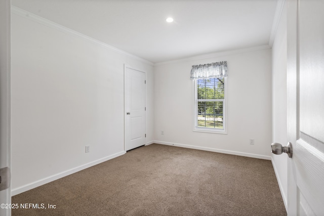 2254 Stauffer Rd, Green Cove Springs, FL 32043 - carpeted spare room with crown molding and recessed lighting