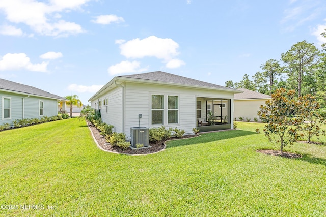 985 Rustic Mill Dr, Saint Augustine, FL 32092 - back of house with a yard and a sunroom