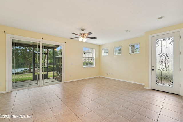 3905 Buckthorne Dr Unit D, Orange Park, FL 32065 - foyer entrance with a ceiling fan and light tile patterned floors