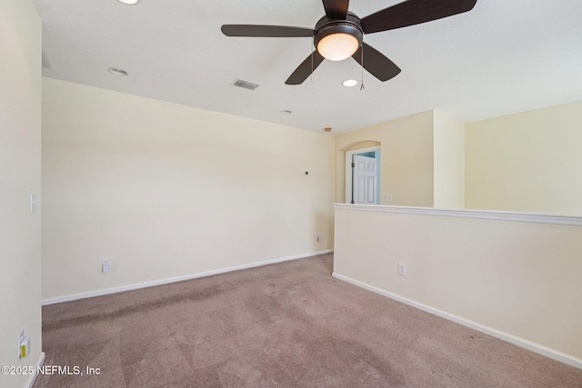 3905 Buckthorne Dr Unit D, Orange Park, FL 32065 - carpeted spare room with recessed lighting and a ceiling fan