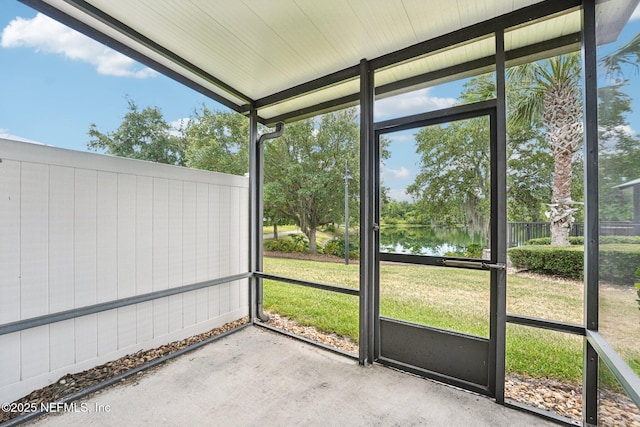 3905 Buckthorne Dr Unit D, Orange Park, FL 32065 - unfurnished sunroom with a water view and view of scattered trees