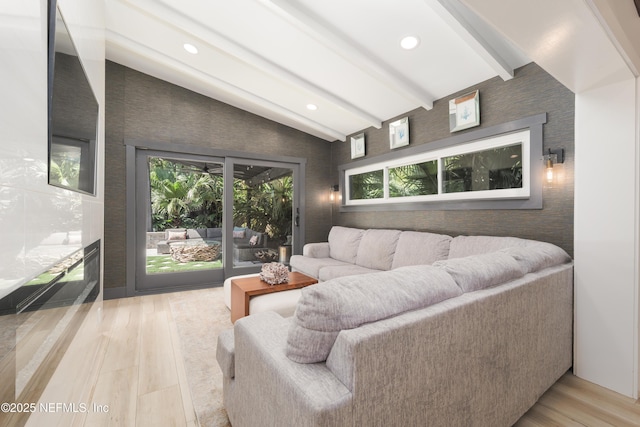411 S St, Neptune Beach, FL 32266 - living area with light wood-type flooring and recessed lighting