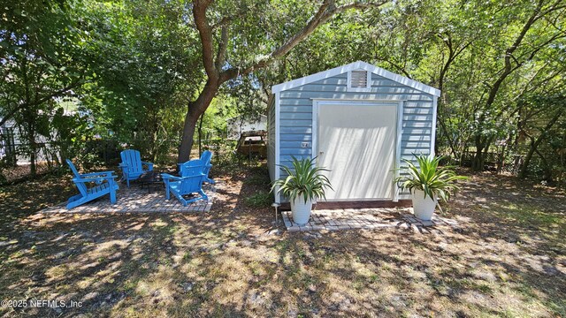 1319 Hickory St, Fernandina Beach, FL 32034 - view of shed featuring a fenced backyard