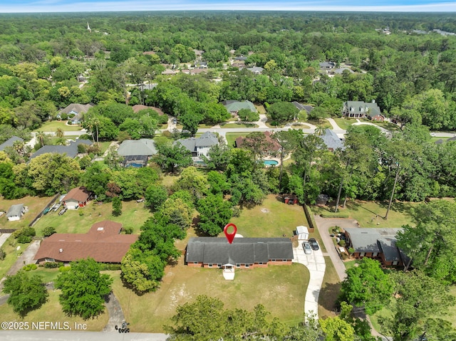 11707 Village Ln, Jacksonville, FL 32223 - aerial view of residential area featuring a heavily wooded area