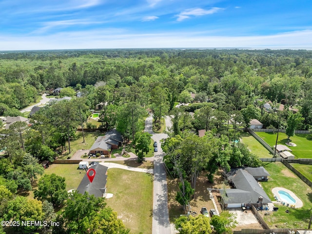 11707 Village Ln, Jacksonville, FL 32223 - drone / aerial view of a heavily wooded area