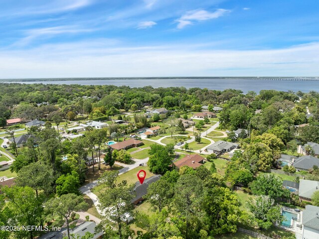 11707 Village Ln, Jacksonville, FL 32223 - aerial view of property's location featuring a large body of water and nearby suburban area