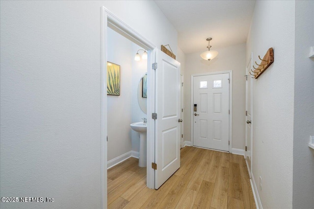 143 Dahlia Falls Dr, Saint Johns, FL 32259 - entryway with light wood-type flooring and baseboards