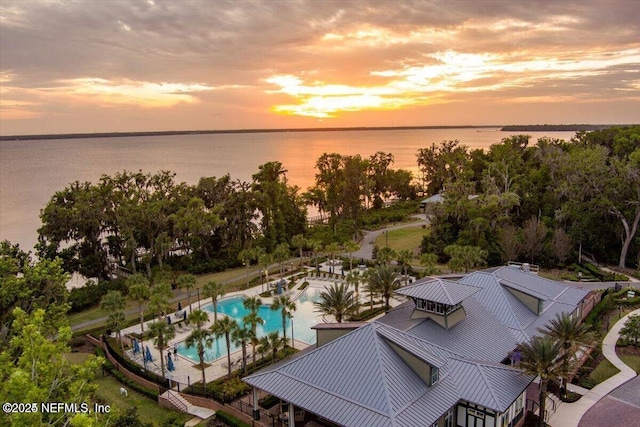 143 Dahlia Falls Dr, Saint Johns, FL 32259 - aerial view of a pool and a large body of water