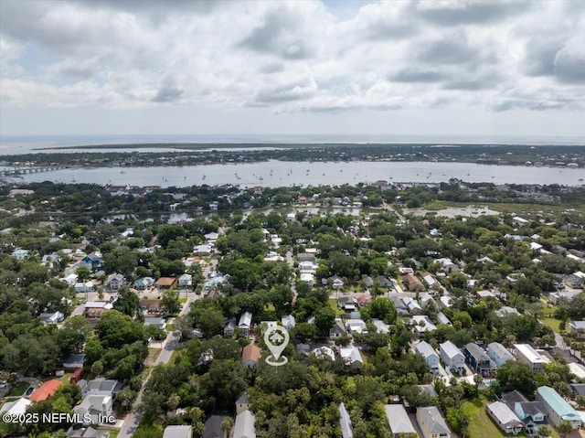 122 Twine St, Saint Augustine, FL 32084 - aerial view of residential area featuring a large body of water