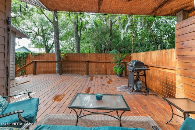 122 Twine St, Saint Augustine, FL 32084 - deck with a fenced backyard and grilling area
