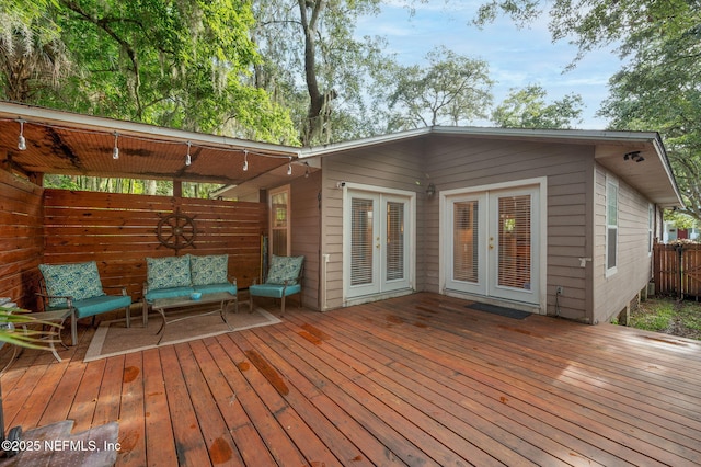 122 Twine St, Saint Augustine, FL 32084 - wooden terrace with french doors