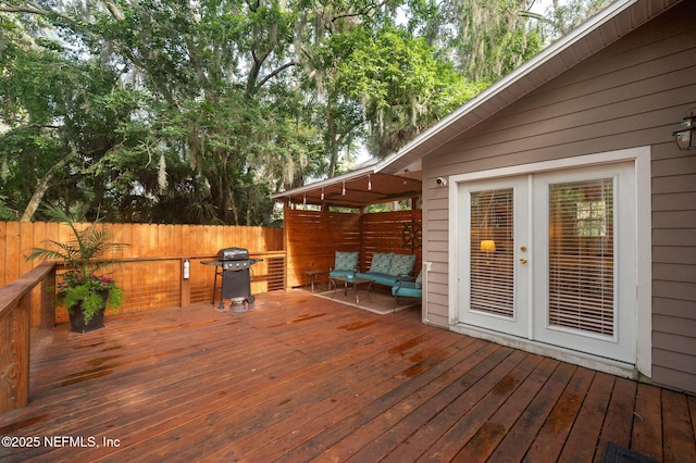 122 Twine St, Saint Augustine, FL 32084 - wooden deck with a grill