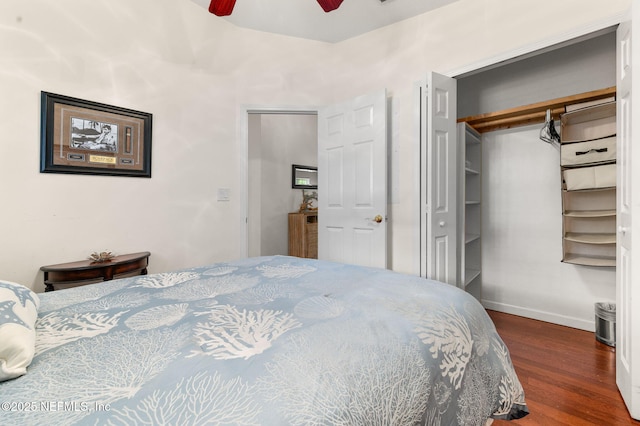 122 Twine St, Saint Augustine, FL 32084 - bedroom with dark wood-type flooring and a ceiling fan