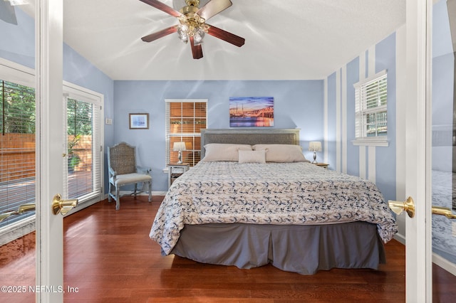 122 Twine St, Saint Augustine, FL 32084 - bedroom featuring wood finished floors, access to outside, and ceiling fan