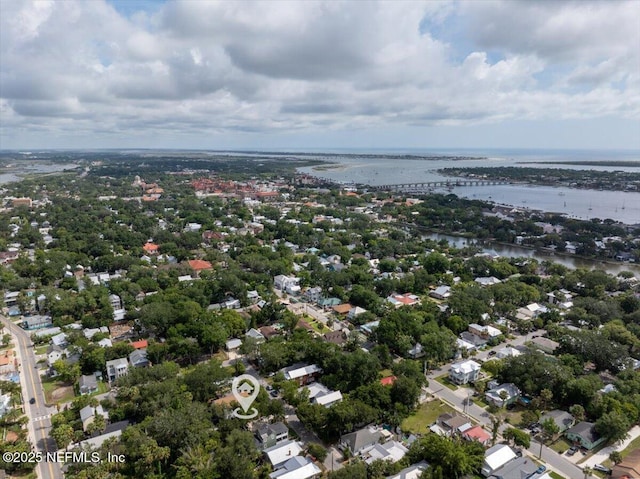 122 Twine St, Saint Augustine, FL 32084 - aerial overview of property's location with a large body of water