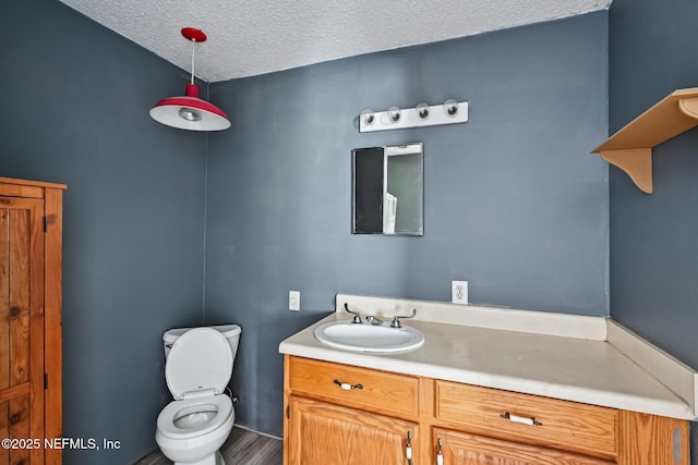2259 Marlee Rd S, Jacksonville, FL 32259 - half bathroom with vanity, a textured ceiling, and wood finished floors
