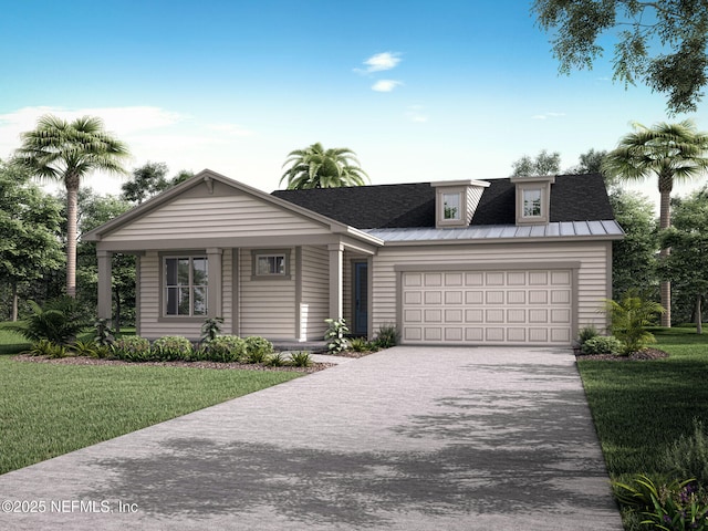 320 Pelton Pl, Saint Johns, FL 32259 - view of front of home with a front yard, concrete driveway, and an attached garage