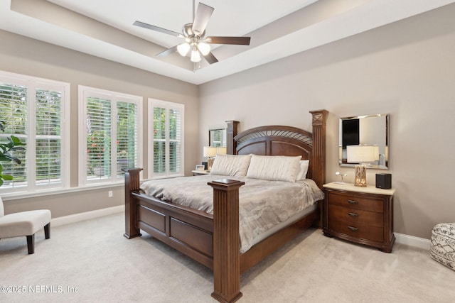 95196 Golden Glow Dr, Fernandina Beach, FL 32034 - bedroom with light carpet, multiple windows, and a ceiling fan