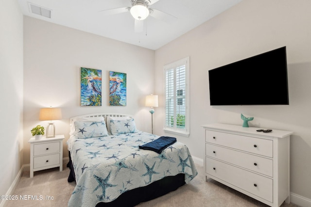 95196 Golden Glow Dr, Fernandina Beach, FL 32034 - bedroom featuring light colored carpet and ceiling fan