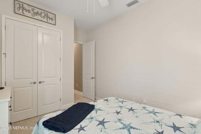 95196 Golden Glow Dr, Fernandina Beach, FL 32034 - bedroom featuring a closet and a ceiling fan