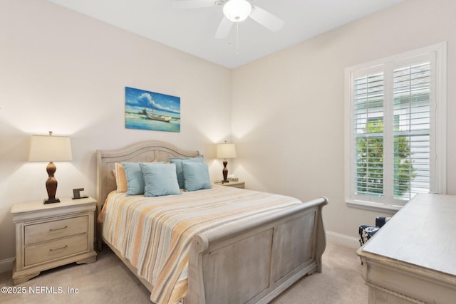 95196 Golden Glow Dr, Fernandina Beach, FL 32034 - bedroom featuring light colored carpet and ceiling fan