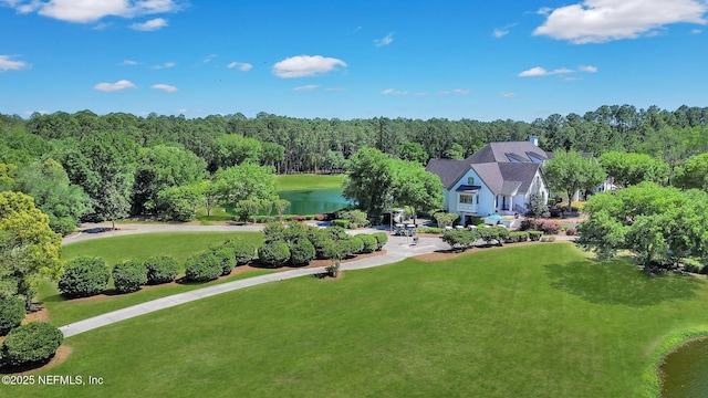 95196 Golden Glow Dr, Fernandina Beach, FL 32034 - view from above of property with a nearby body of water and a heavily wooded area