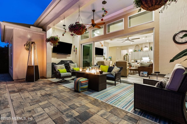 95196 Golden Glow Dr, Fernandina Beach, FL 32034 - view of patio / terrace featuring ceiling fan and outdoor lounge area