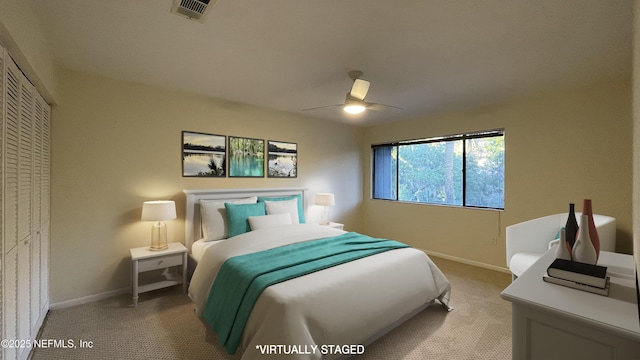 2664 SW 14th Dr Unit 325, Gainesville, FL 32608 - bedroom featuring carpet and ceiling fan